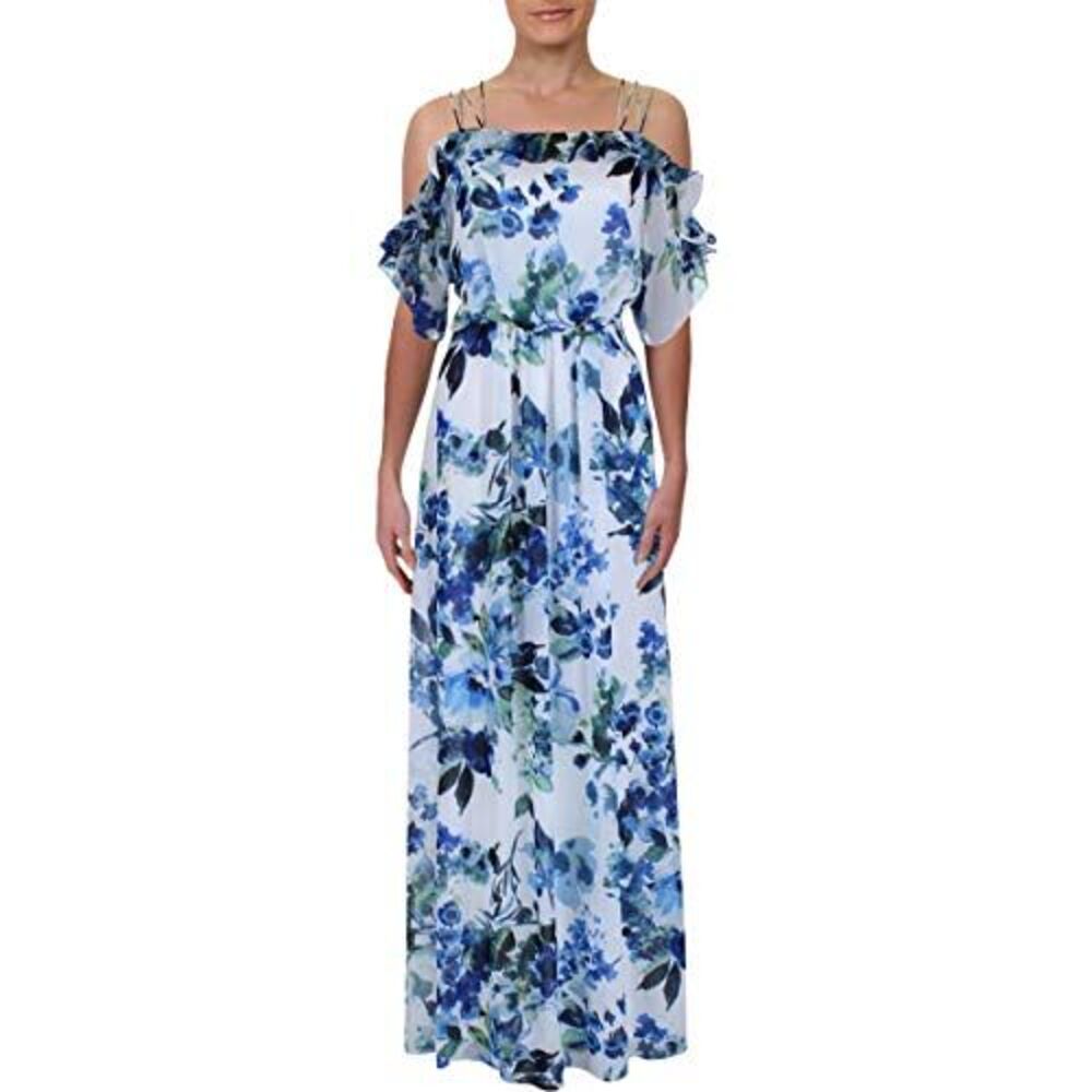 LAUREN RALPH LAUREN Womens Plus Justine Off The Shoulder Maxi Dress White 18